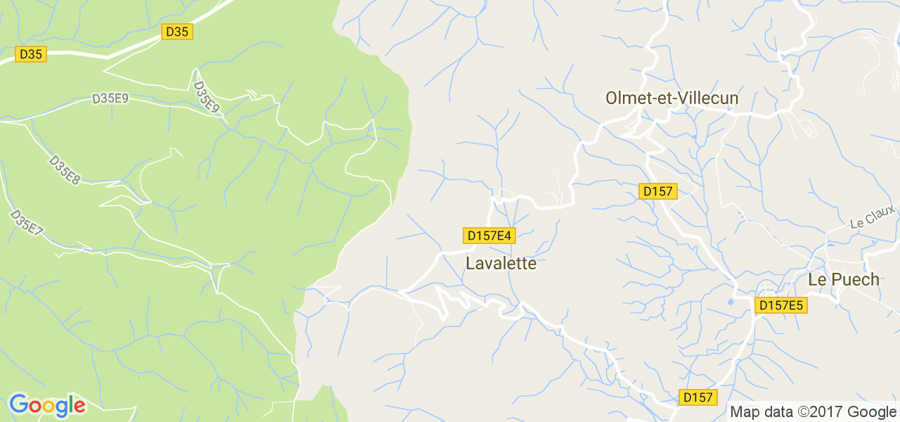 map de la ville de Lavalette