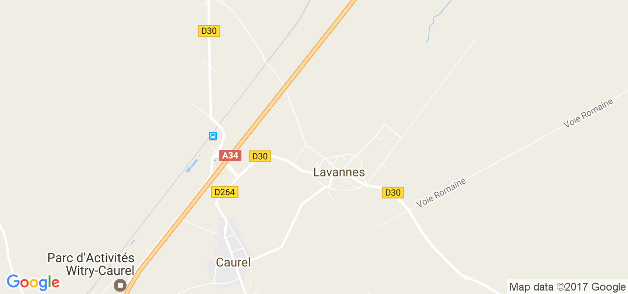 map de la ville de Lavannes