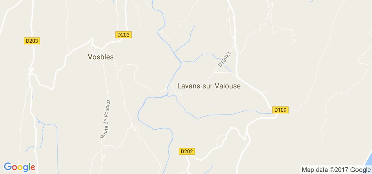 map de la ville de Lavans-sur-Valouse