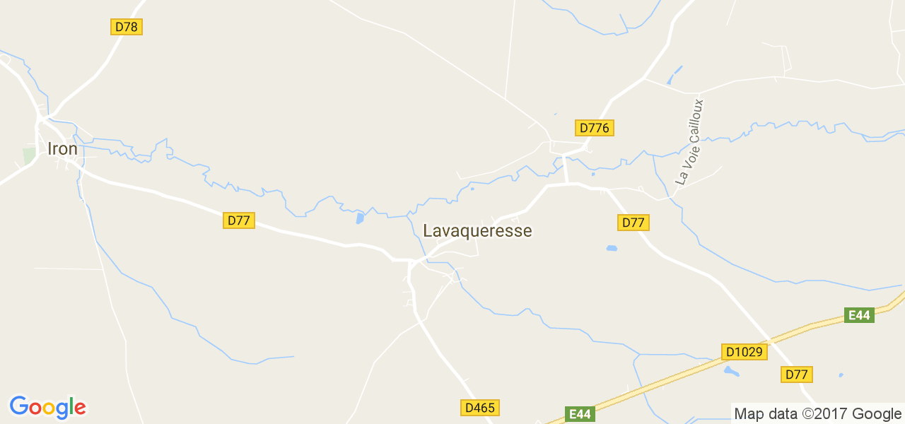 map de la ville de Lavaqueresse