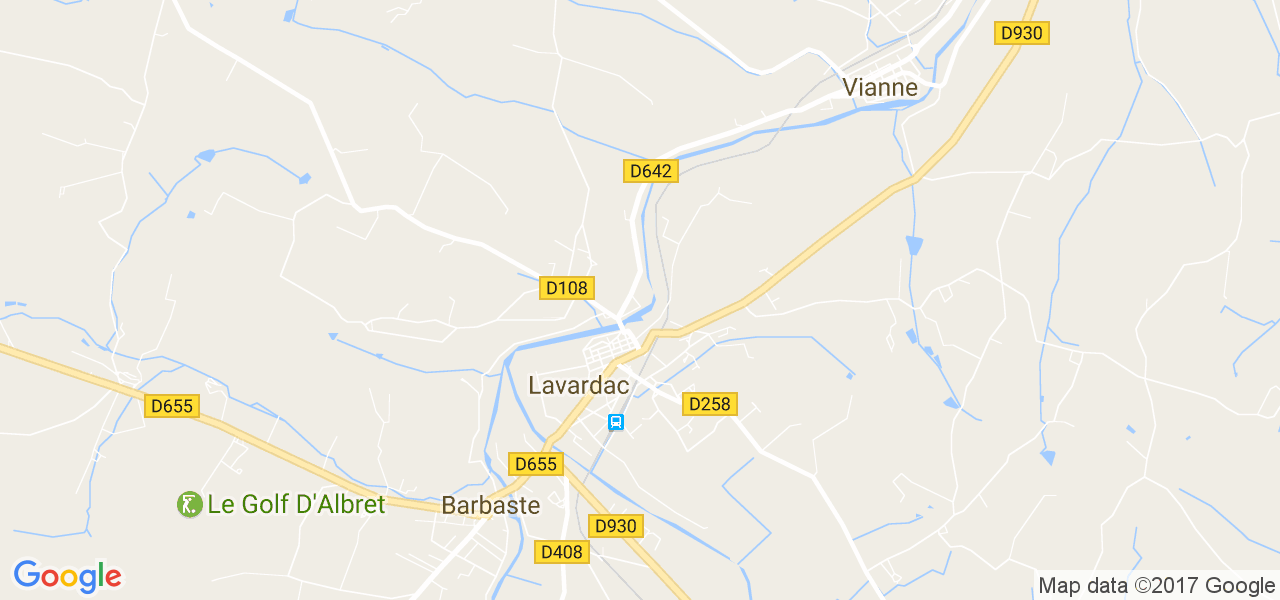 map de la ville de Lavardac