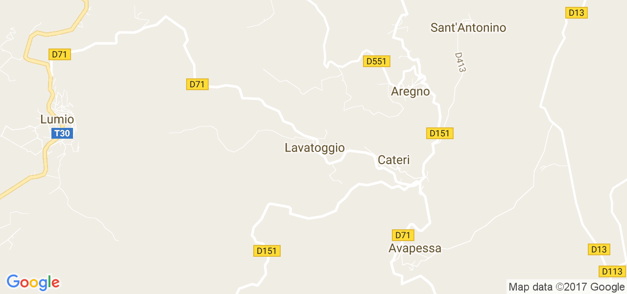 map de la ville de Lavatoggio