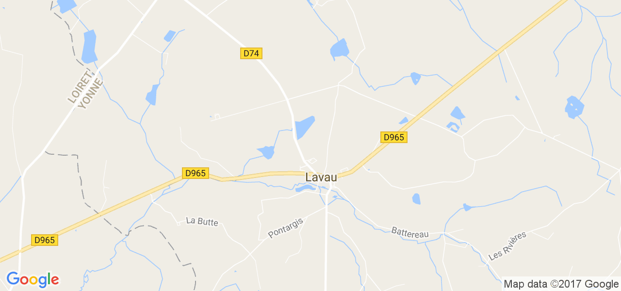 map de la ville de Lavau