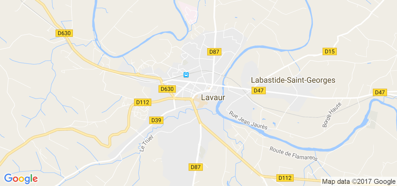 map de la ville de Lavaur