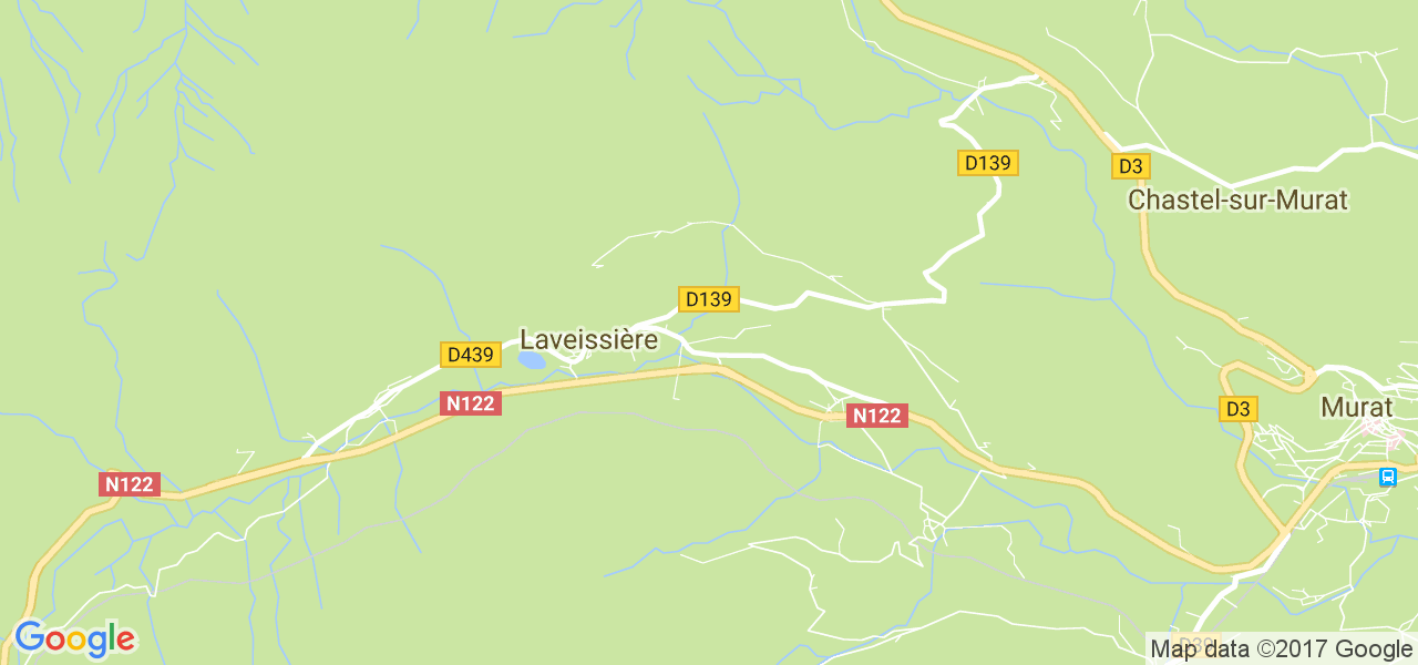 map de la ville de Laveissière