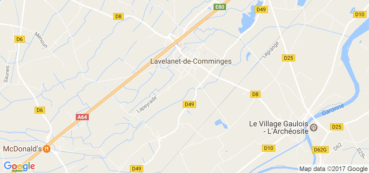 map de la ville de Lavelanet-de-Comminges