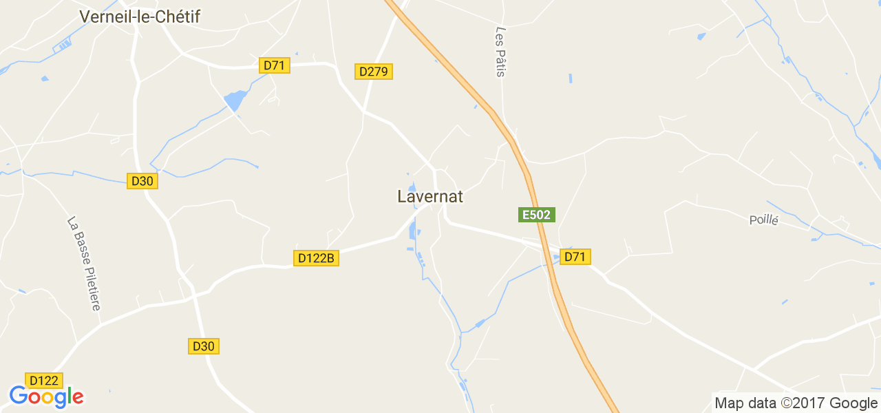 map de la ville de Lavernat