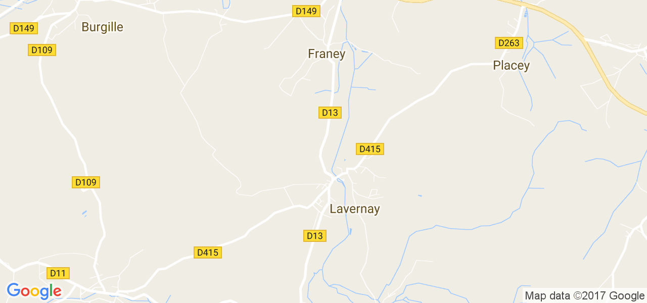 map de la ville de Lavernay