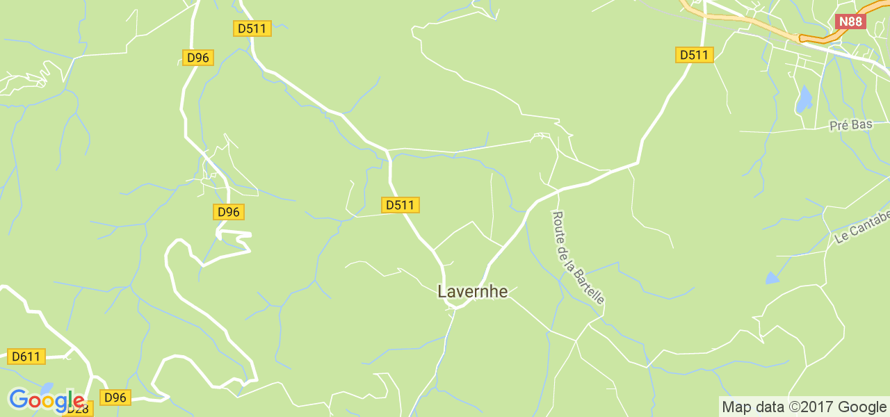 map de la ville de Lavernhe