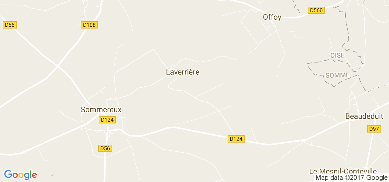 map de la ville de Laverrière