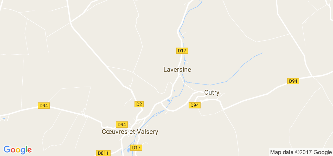 map de la ville de Laversine