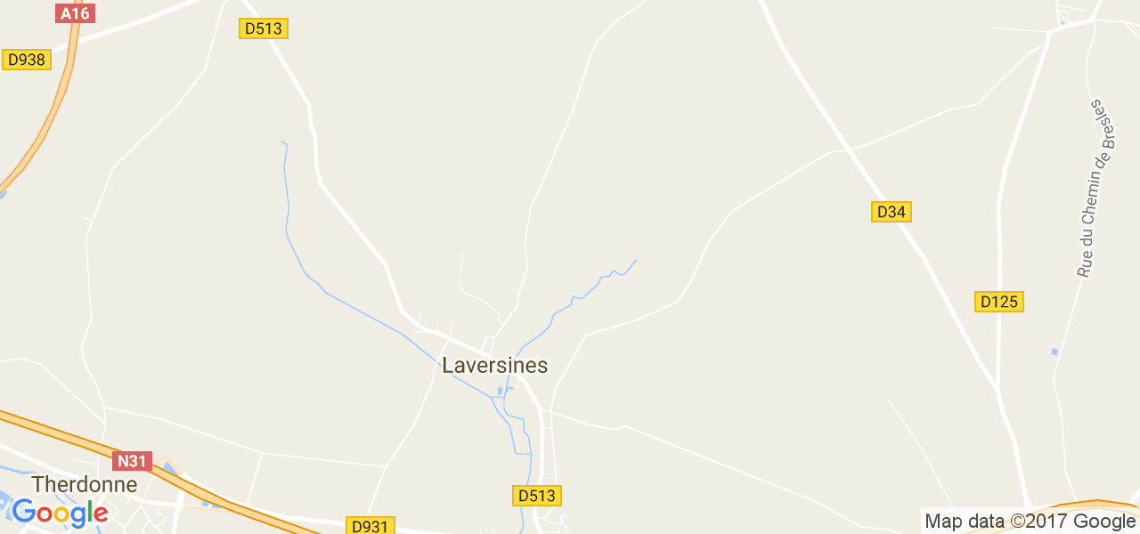 map de la ville de Laversines