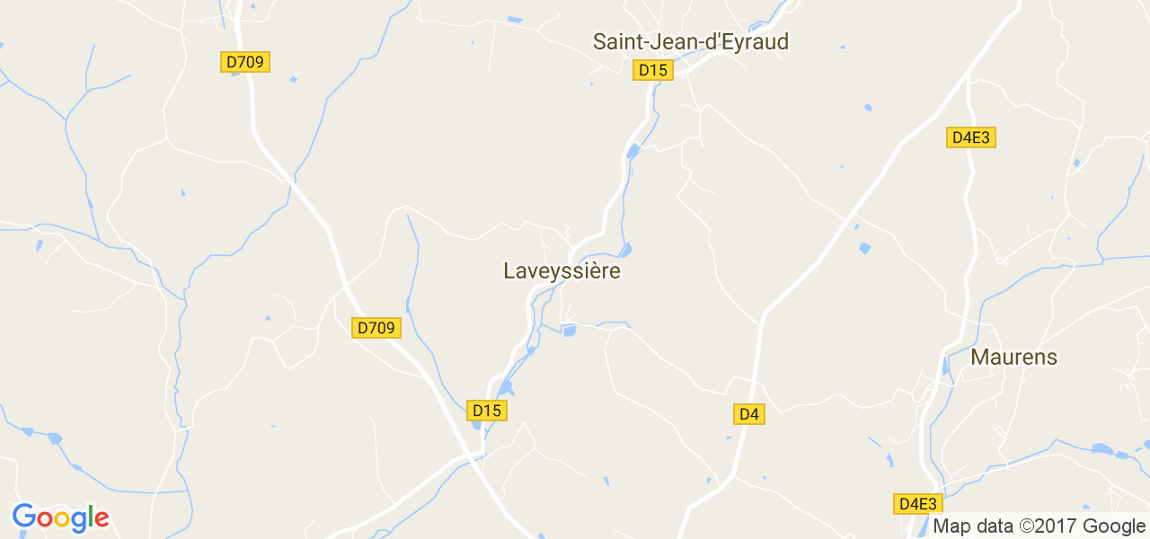 map de la ville de Laveyssière