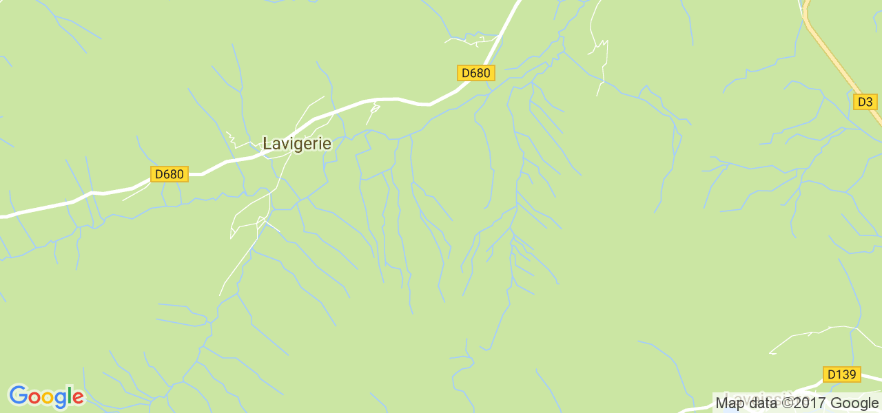 map de la ville de Lavigerie
