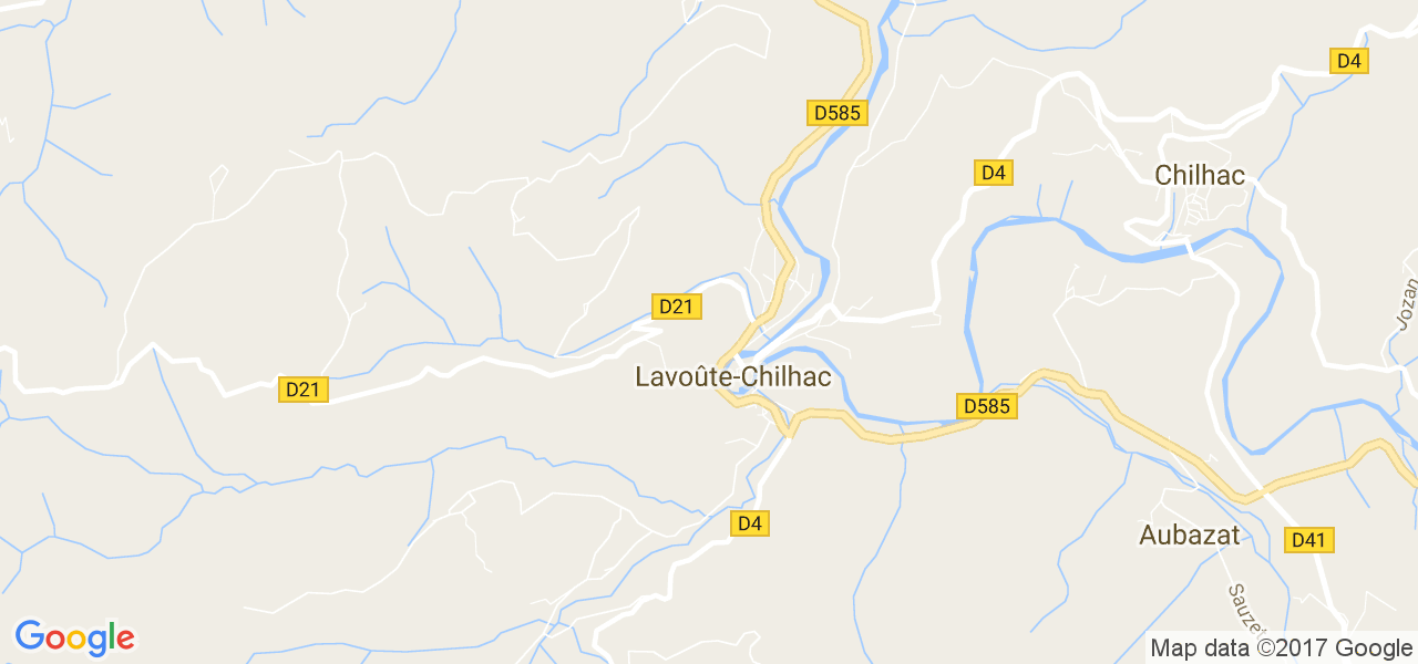 map de la ville de Lavoûte-Chilhac