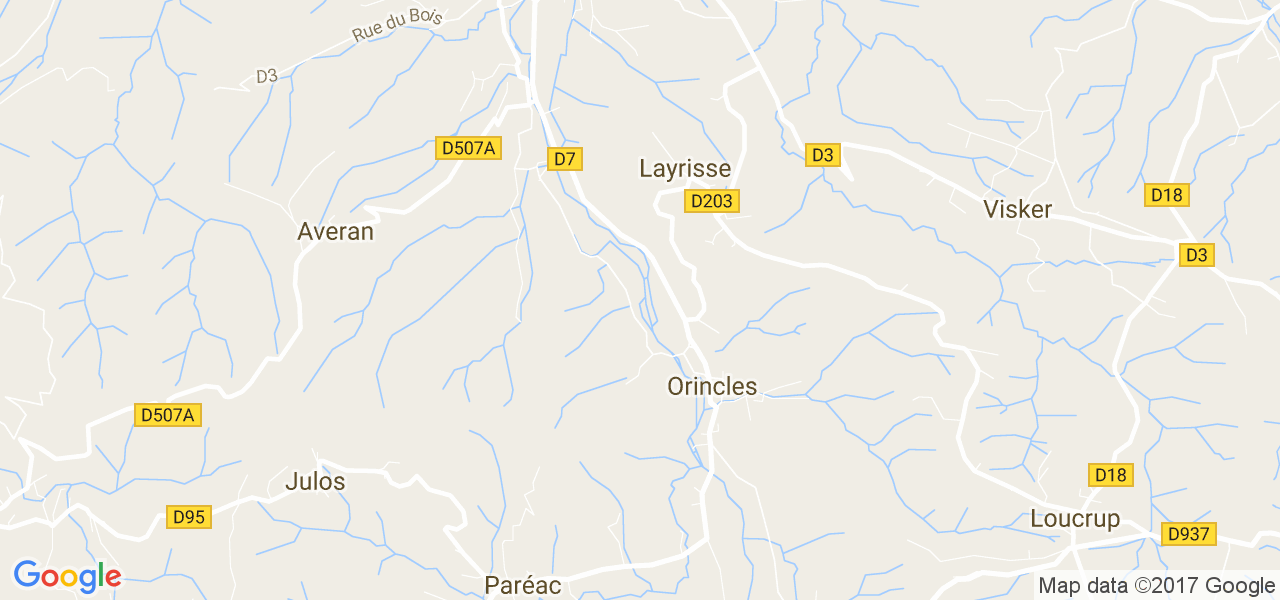 map de la ville de Layrisse