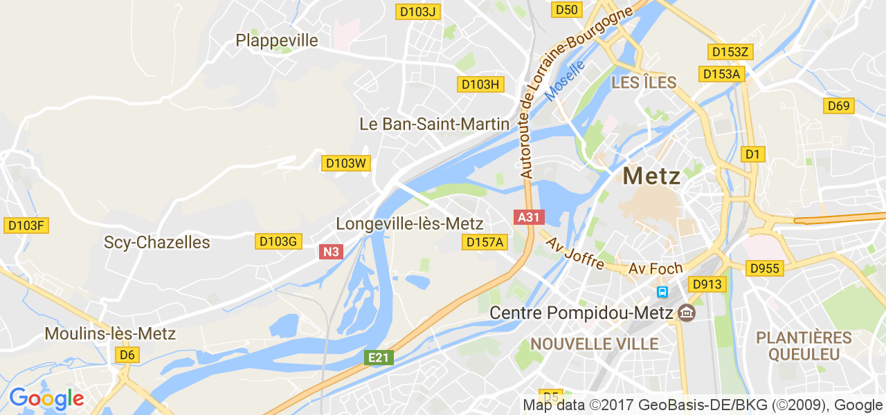 map de la ville de Le Ban-Saint-Martin