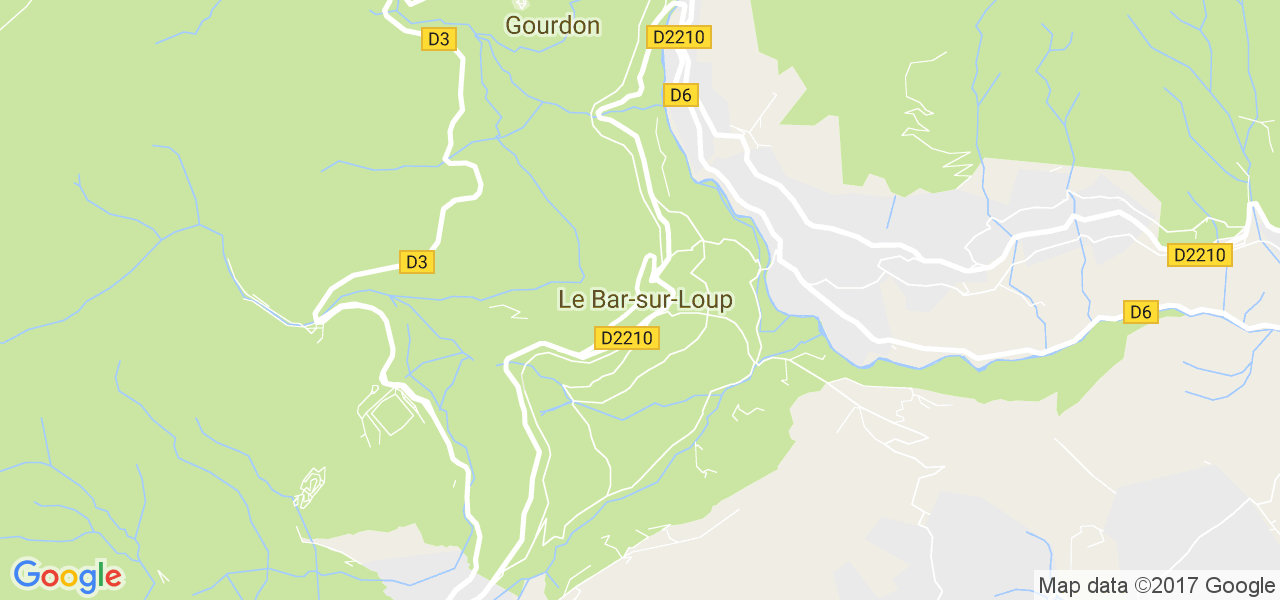 map de la ville de Le Bar-sur-Loup