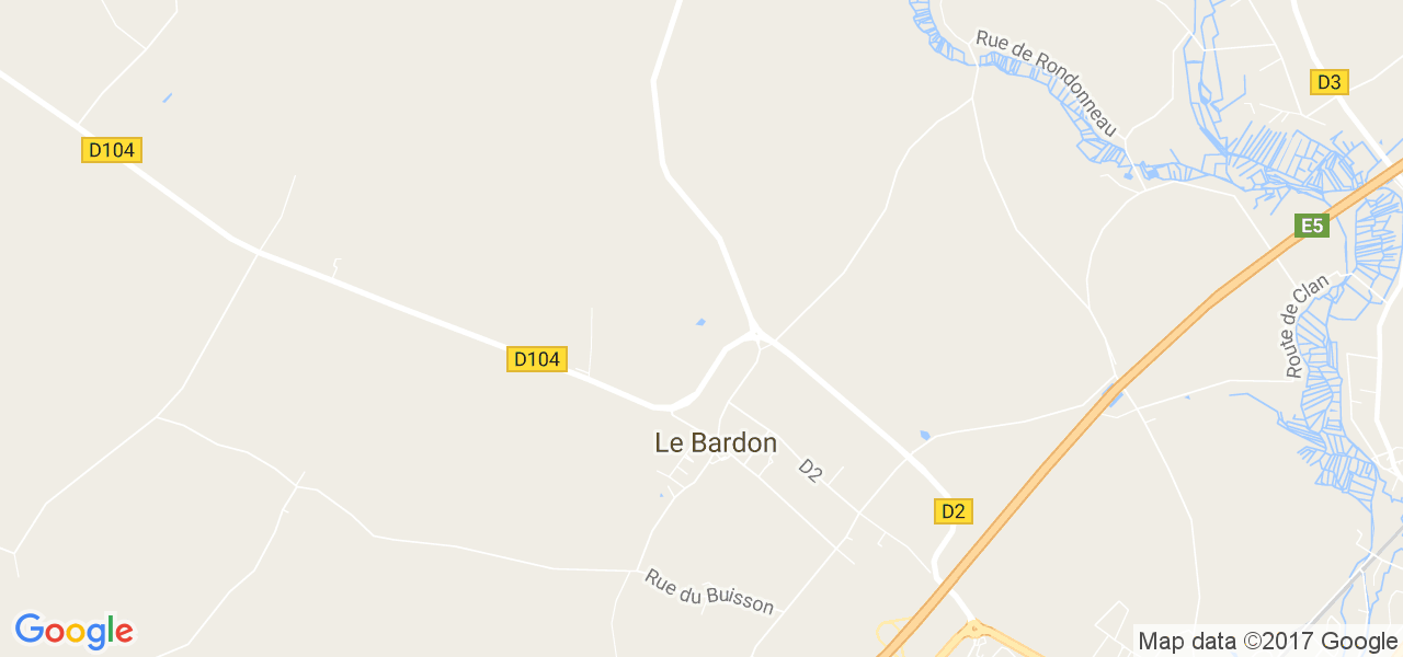 map de la ville de Le Bardon