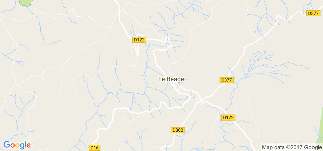 map de la ville de Le Béage