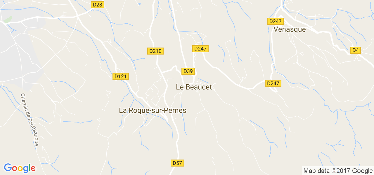 map de la ville de Le Beaucet