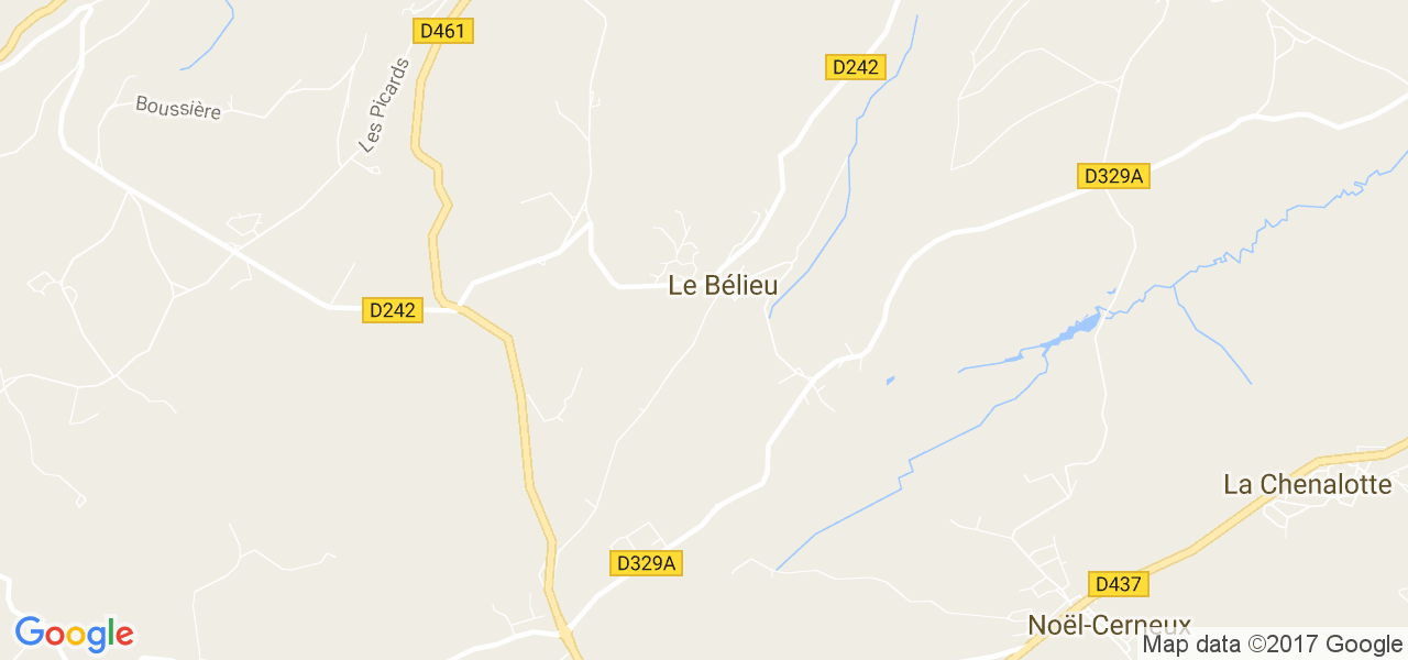 map de la ville de Le Bélieu