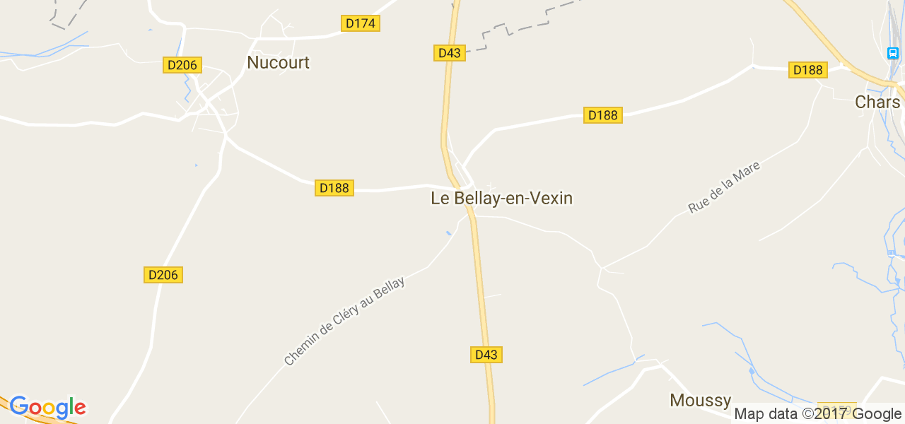 map de la ville de Le Bellay-en-Vexin