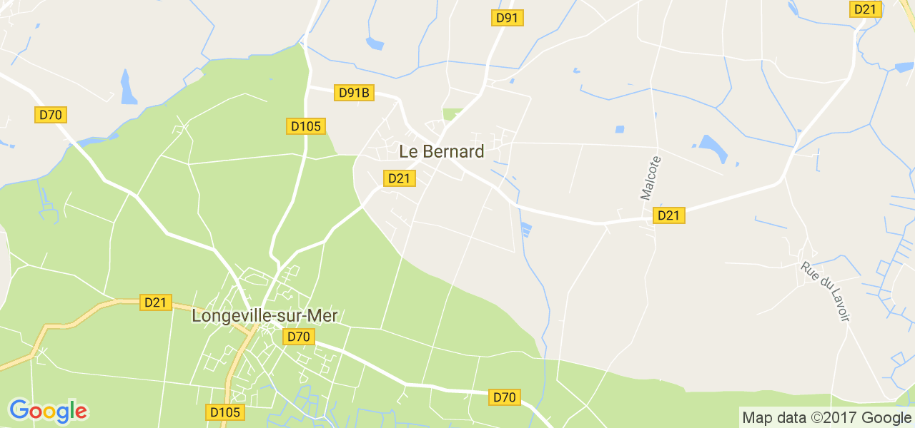 map de la ville de Le Bernard