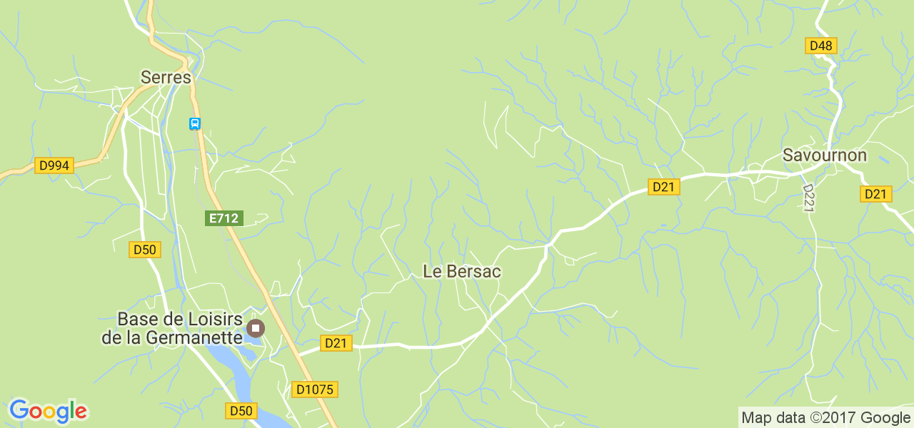 map de la ville de Le Bersac