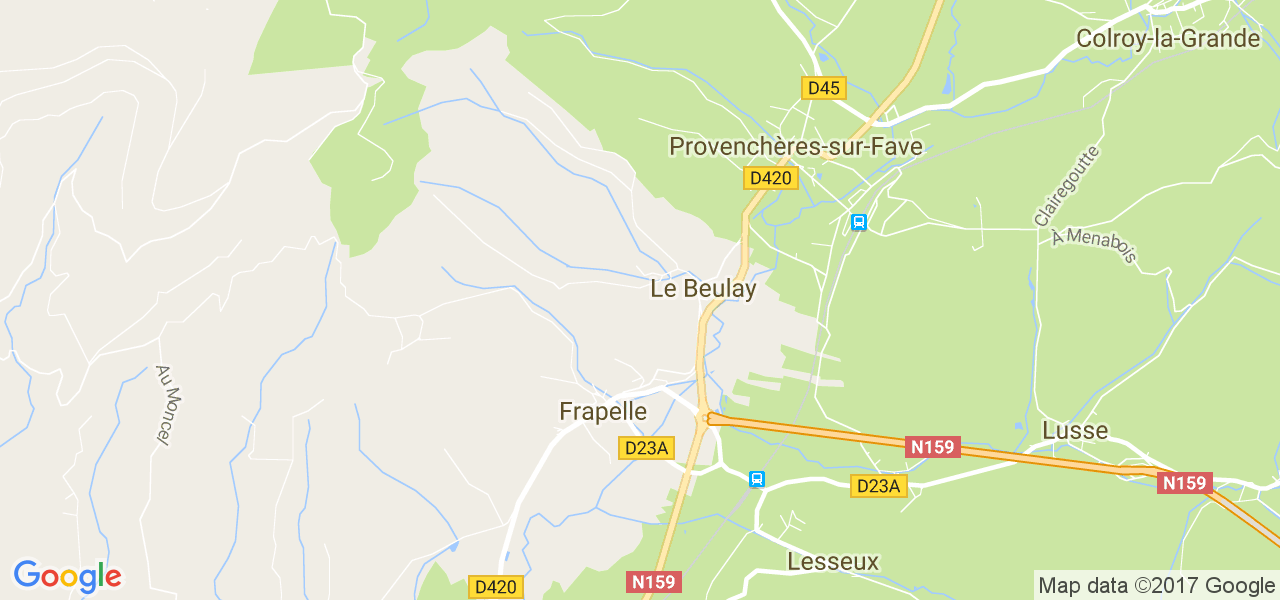 map de la ville de Le Beulay
