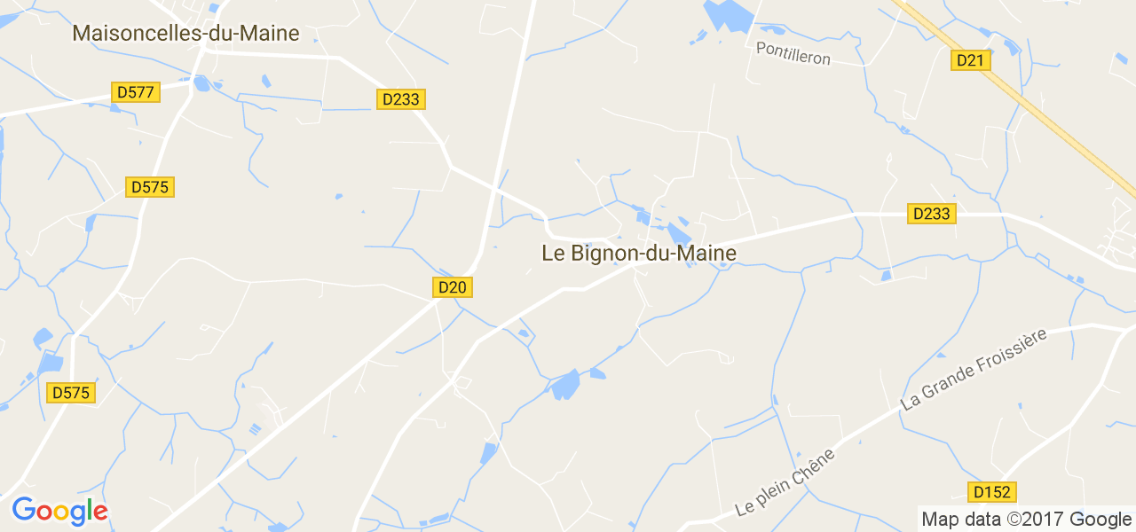 map de la ville de Le Bignon-du-Maine