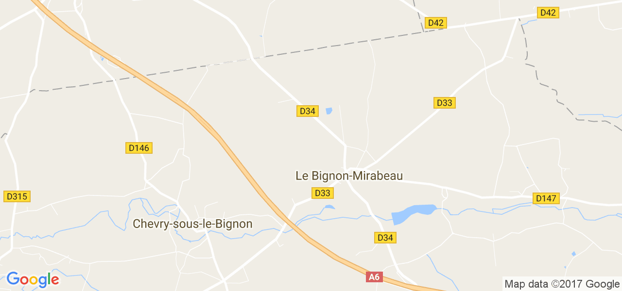 map de la ville de Le Bignon-Mirabeau