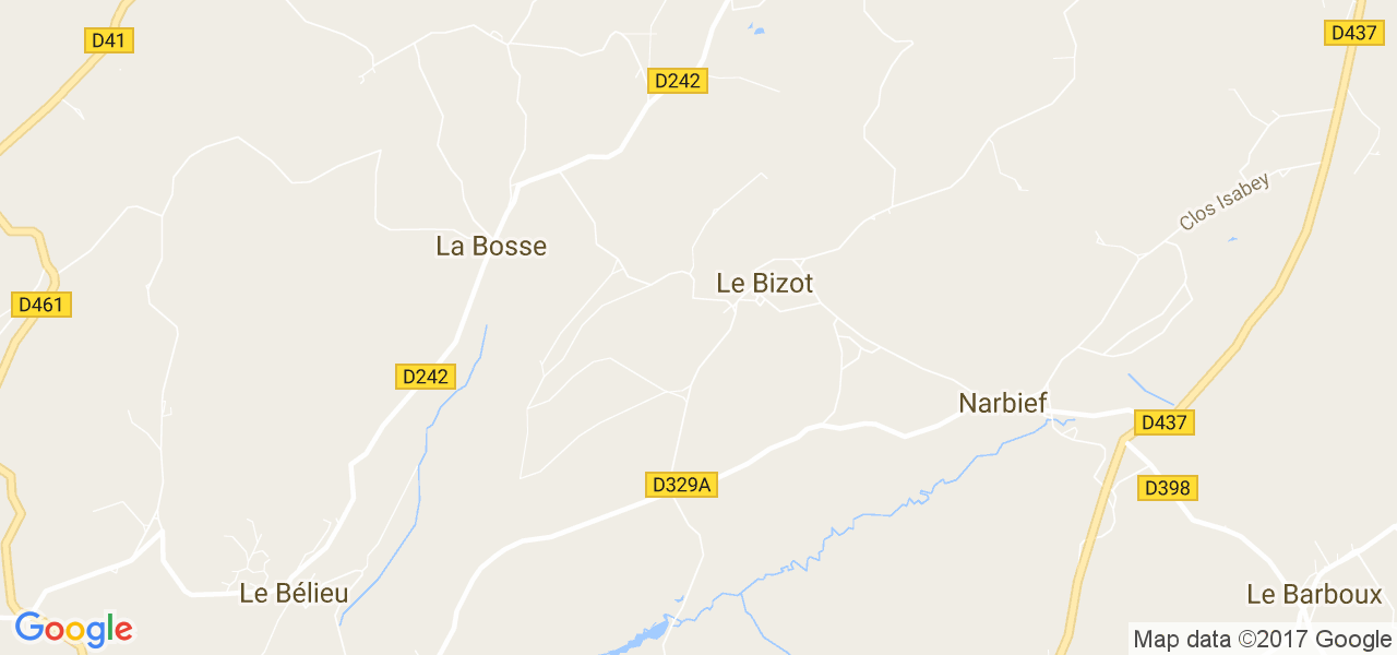 map de la ville de Le Bizot