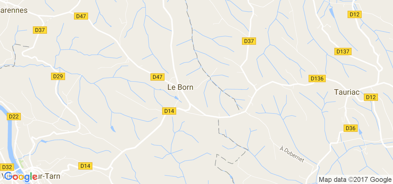 map de la ville de Le Born