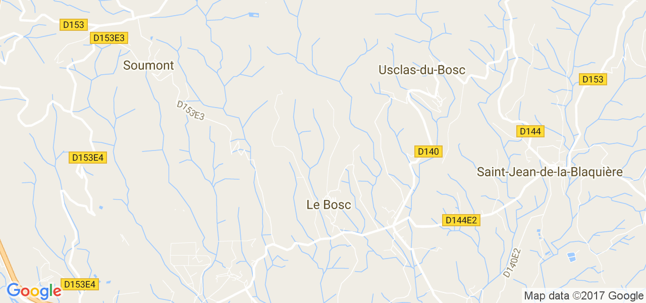 map de la ville de Le Bosc