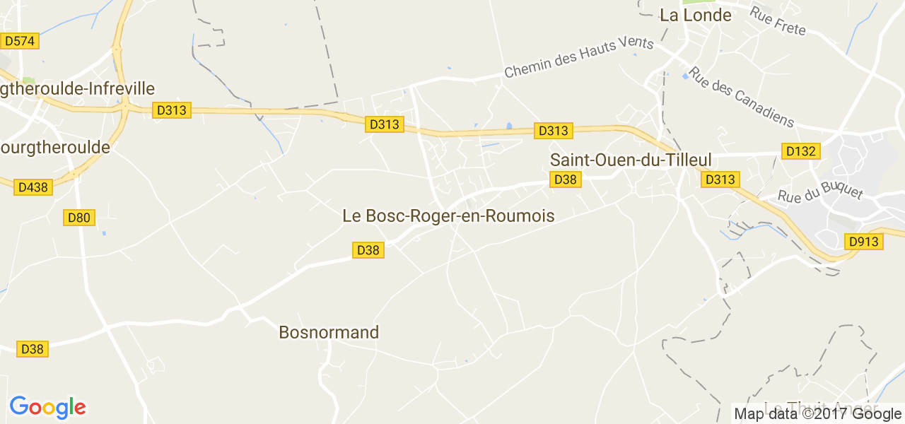 map de la ville de Le Bosc-Roger-en-Roumois