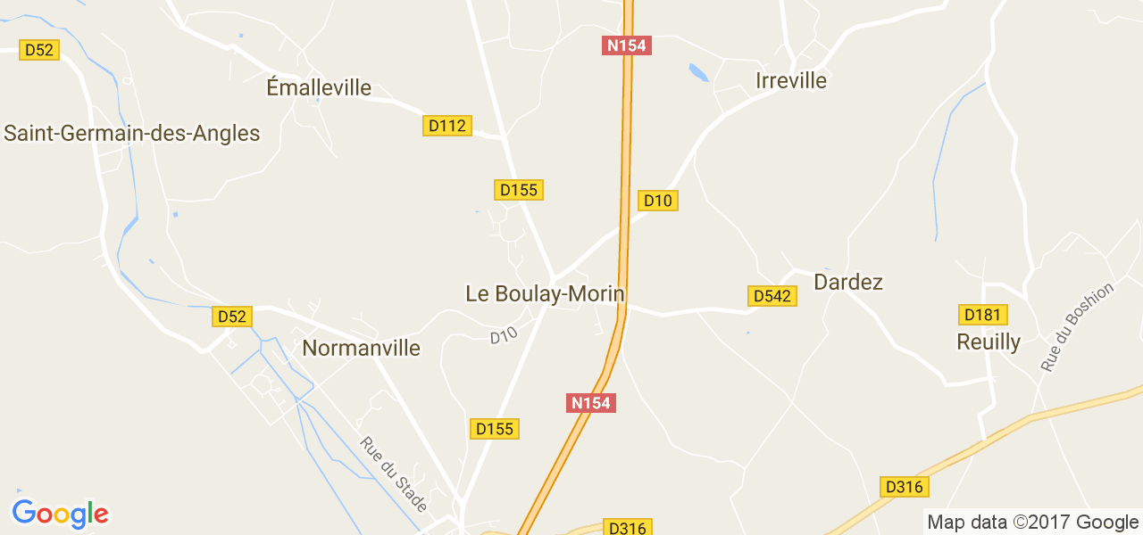 map de la ville de Le Boulay-Morin