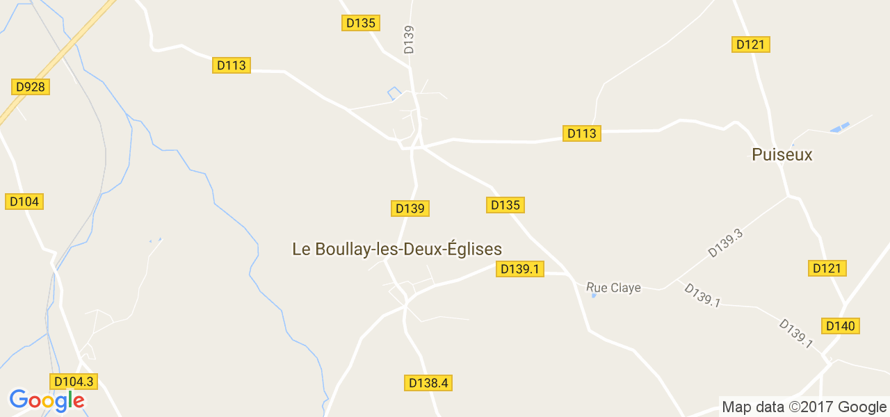 map de la ville de Le Boullay-les-Deux-Églises