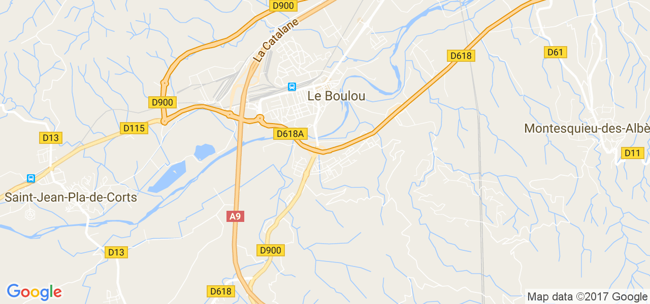 map de la ville de Le Boulou