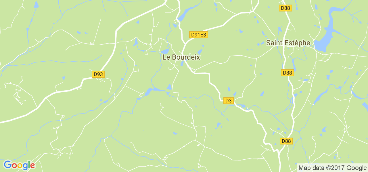 map de la ville de Le Bourdeix