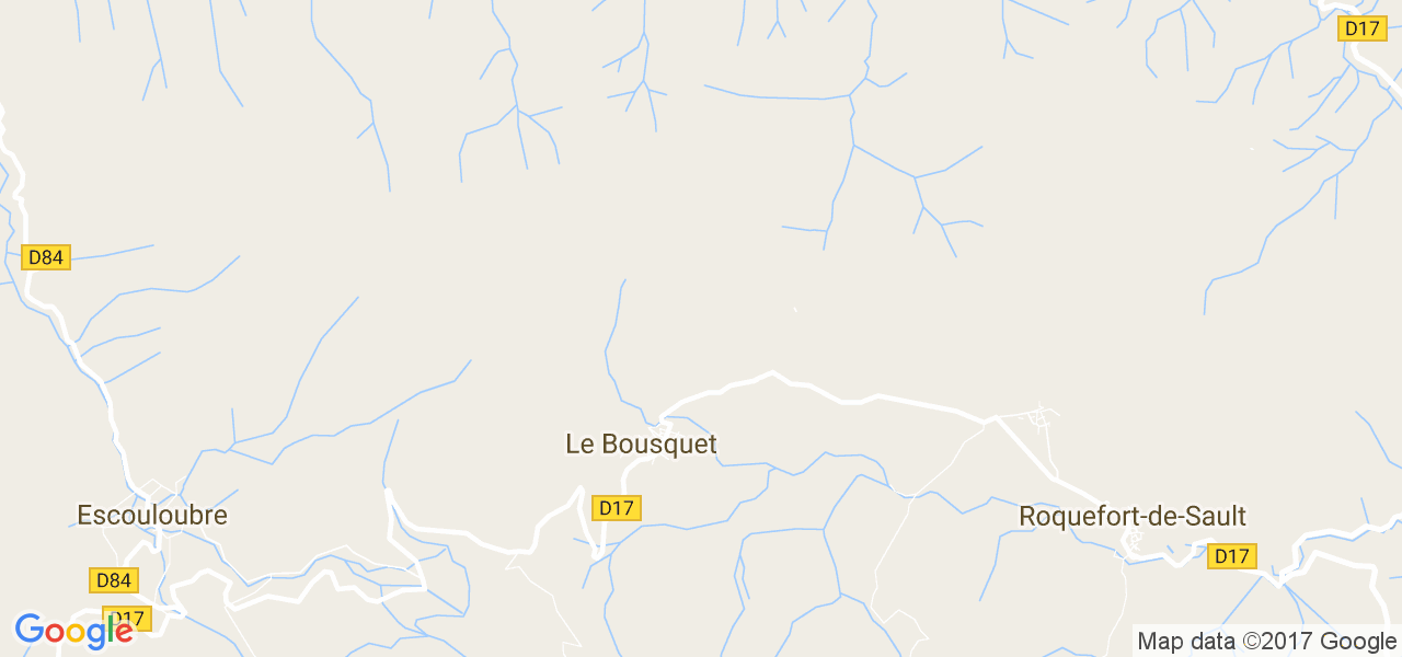 map de la ville de Le Bousquet