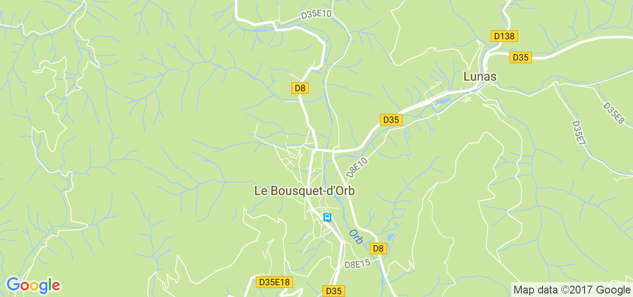 map de la ville de Le Bousquet-d'Orb