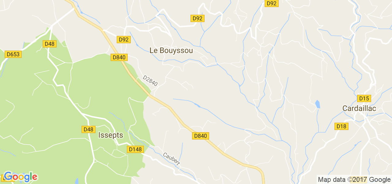 map de la ville de Le Bouyssou