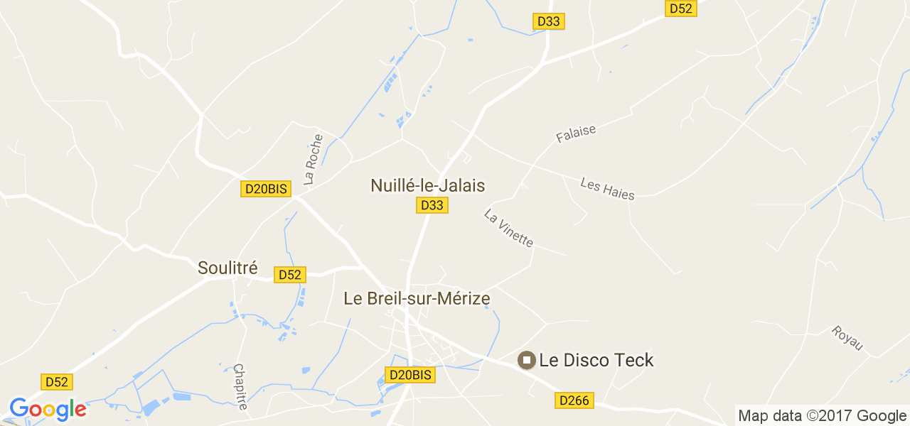 map de la ville de Le Breil-sur-Mérize