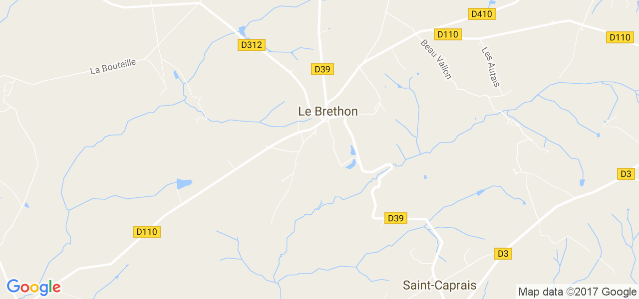 map de la ville de Le Brethon