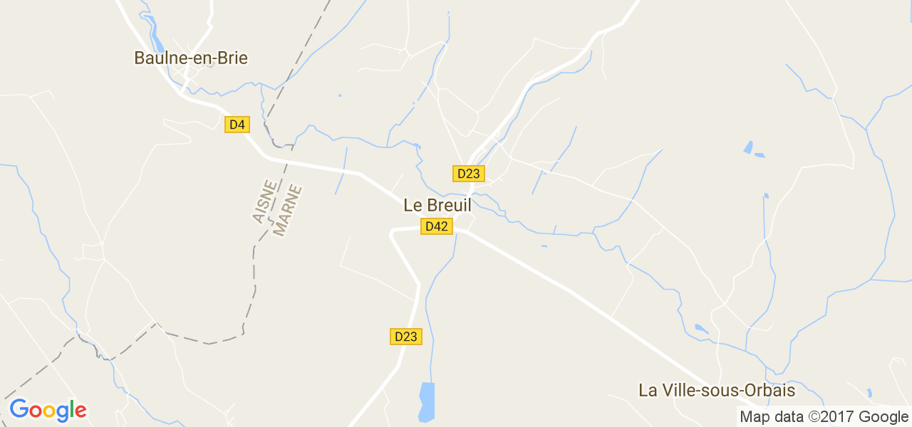 map de la ville de Le Breuil