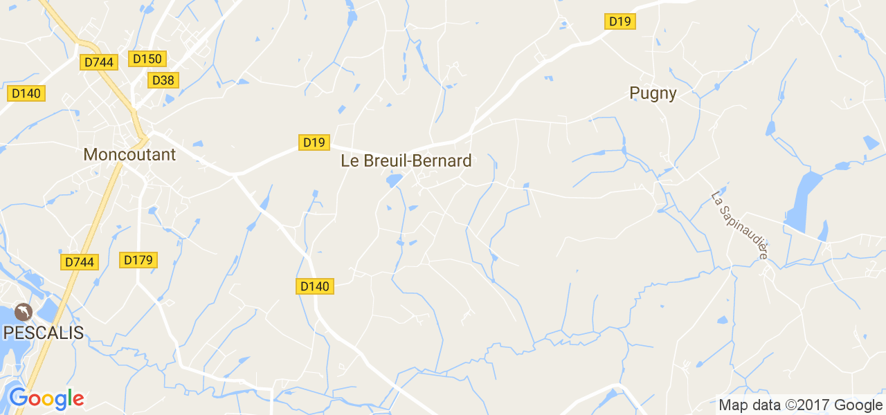 map de la ville de Le Breuil-Bernard