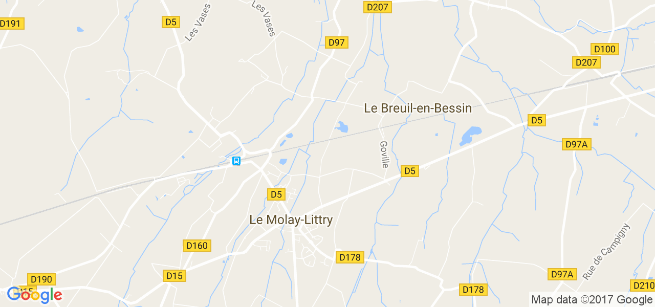 map de la ville de Le Breuil-en-Bessin