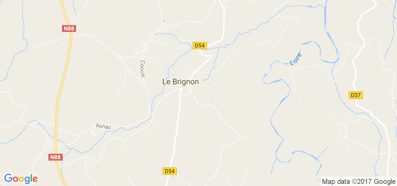 map de la ville de Le Brignon