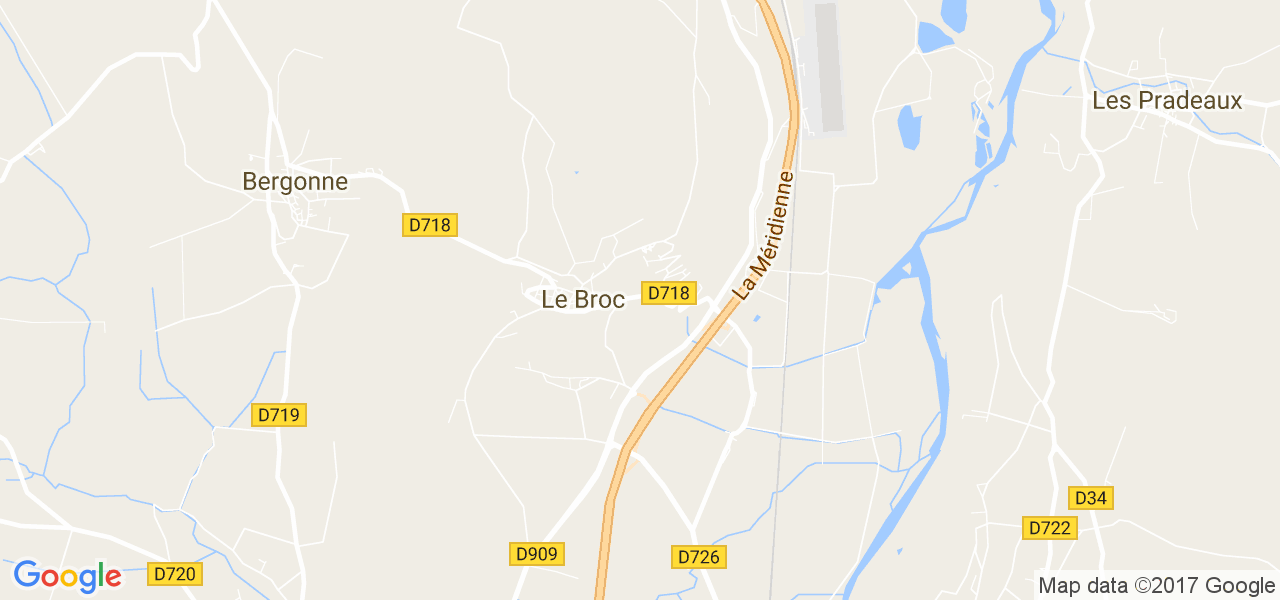 map de la ville de Le Broc